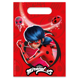 6 sacchetti a forma di coccinella
