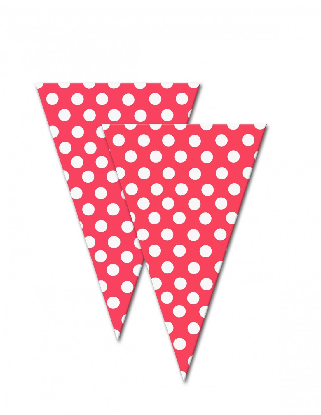 6 sacs à pois rouges