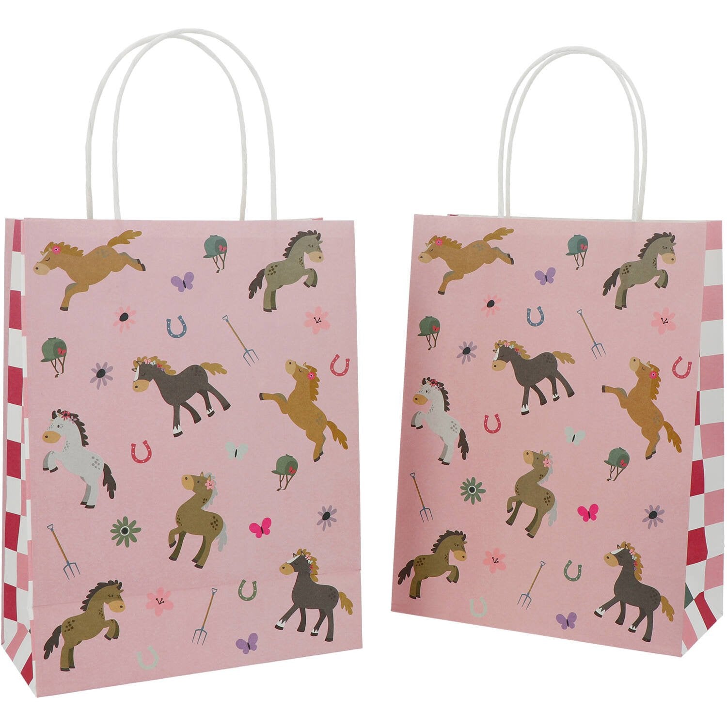 6 sacs cadeaux Happy Horse 20 x 27 cm