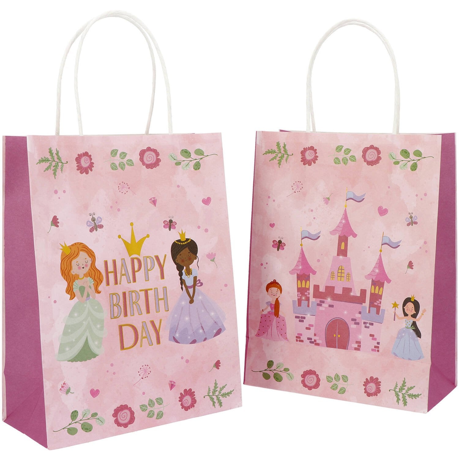 6 graziose buste regalo principessa 20 x 27 cm