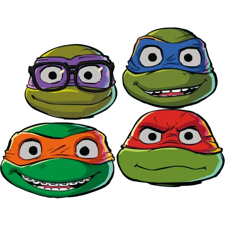 6 masques de Tortues Ninja