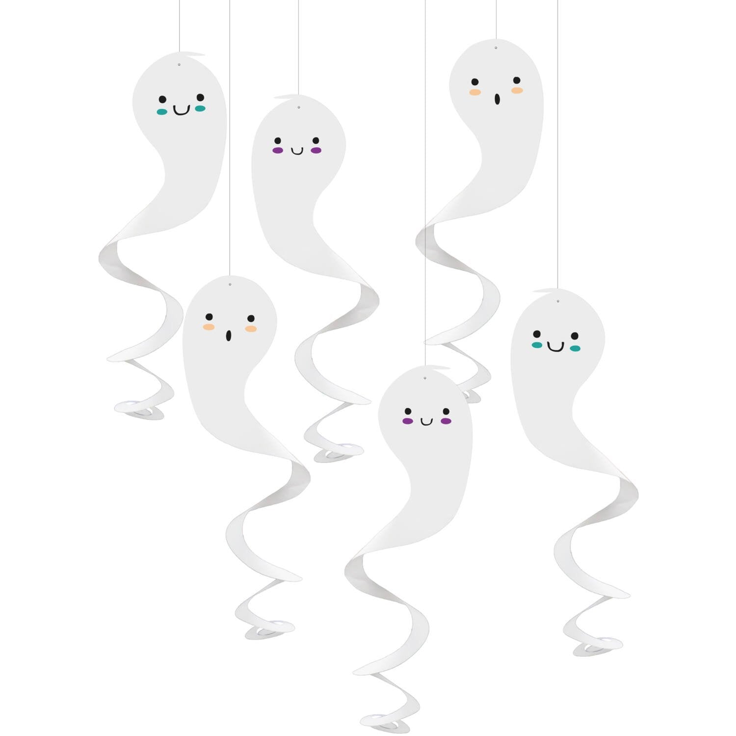 6 pendentifs fantômes 70 cm