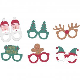 6 verres de Noël en papier