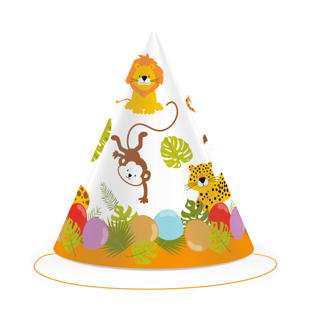 6 chapeaux d'animaux de la jungle