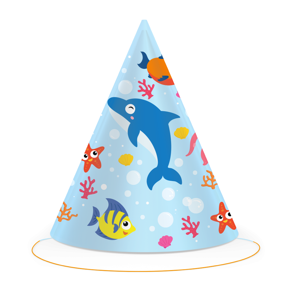 6 chapeaux de fête océan