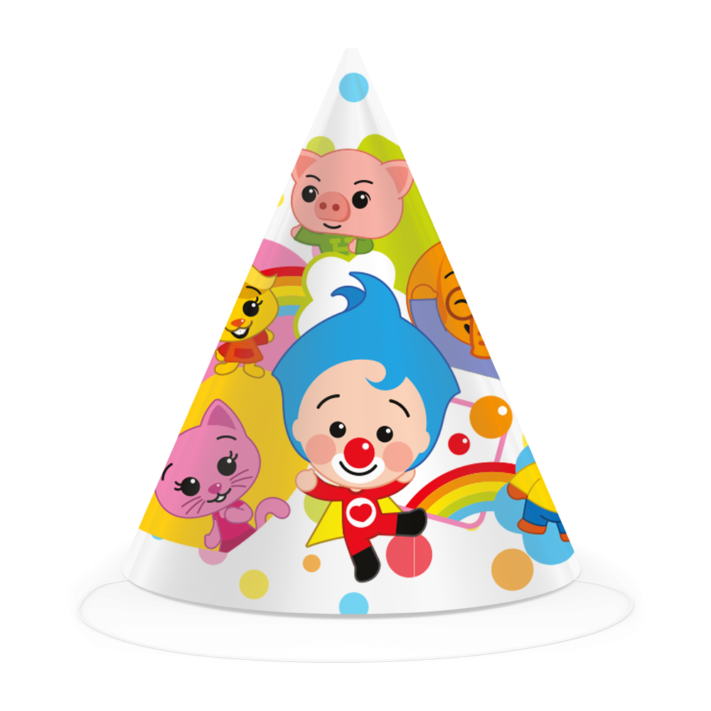 6 chapeaux de clown Plim Plim
