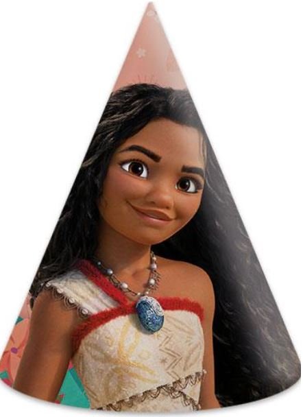 6 chapeaux en papier Moana