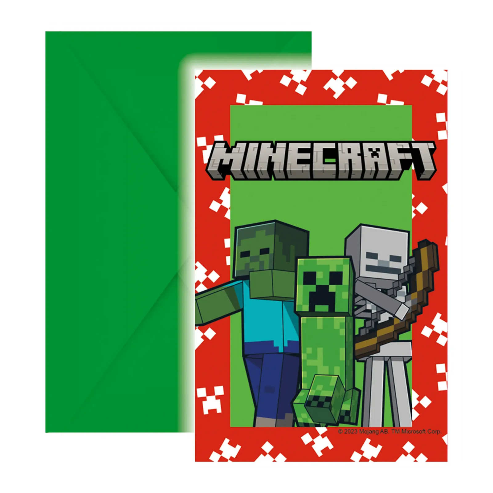 6 INVITATIONS MINECRAFT