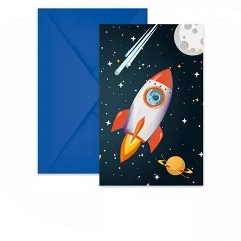 6 INVITATIONS POUR L'ESPACE FUSÉE