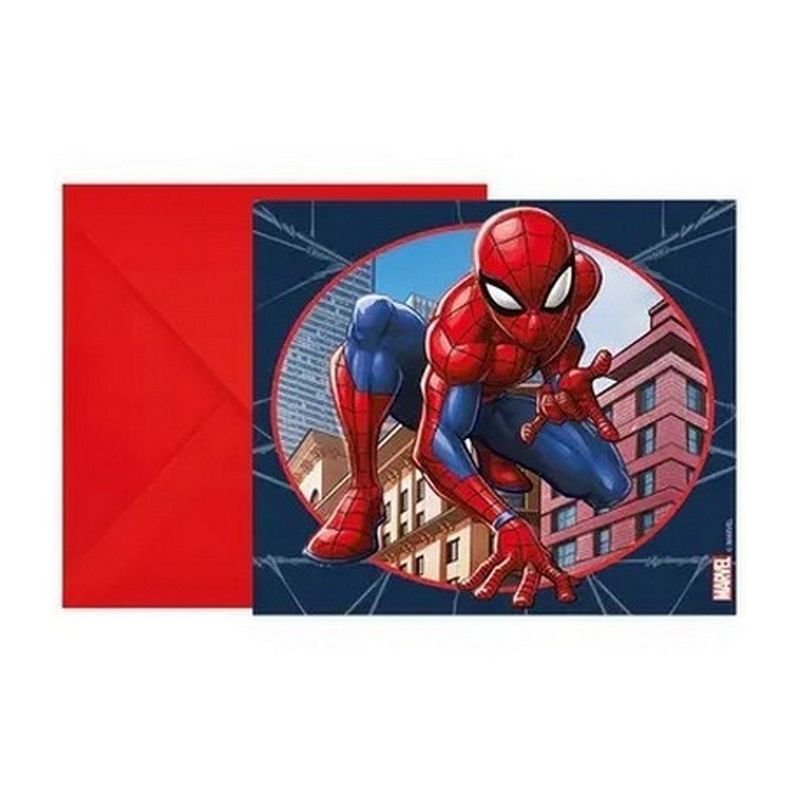 6 INVITATIONS SPIDERMAN