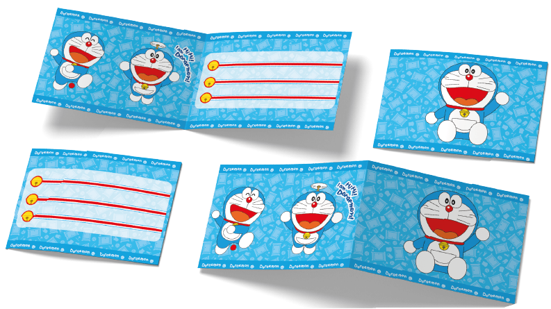 6 invitations Doraemon 240 x 80 mm