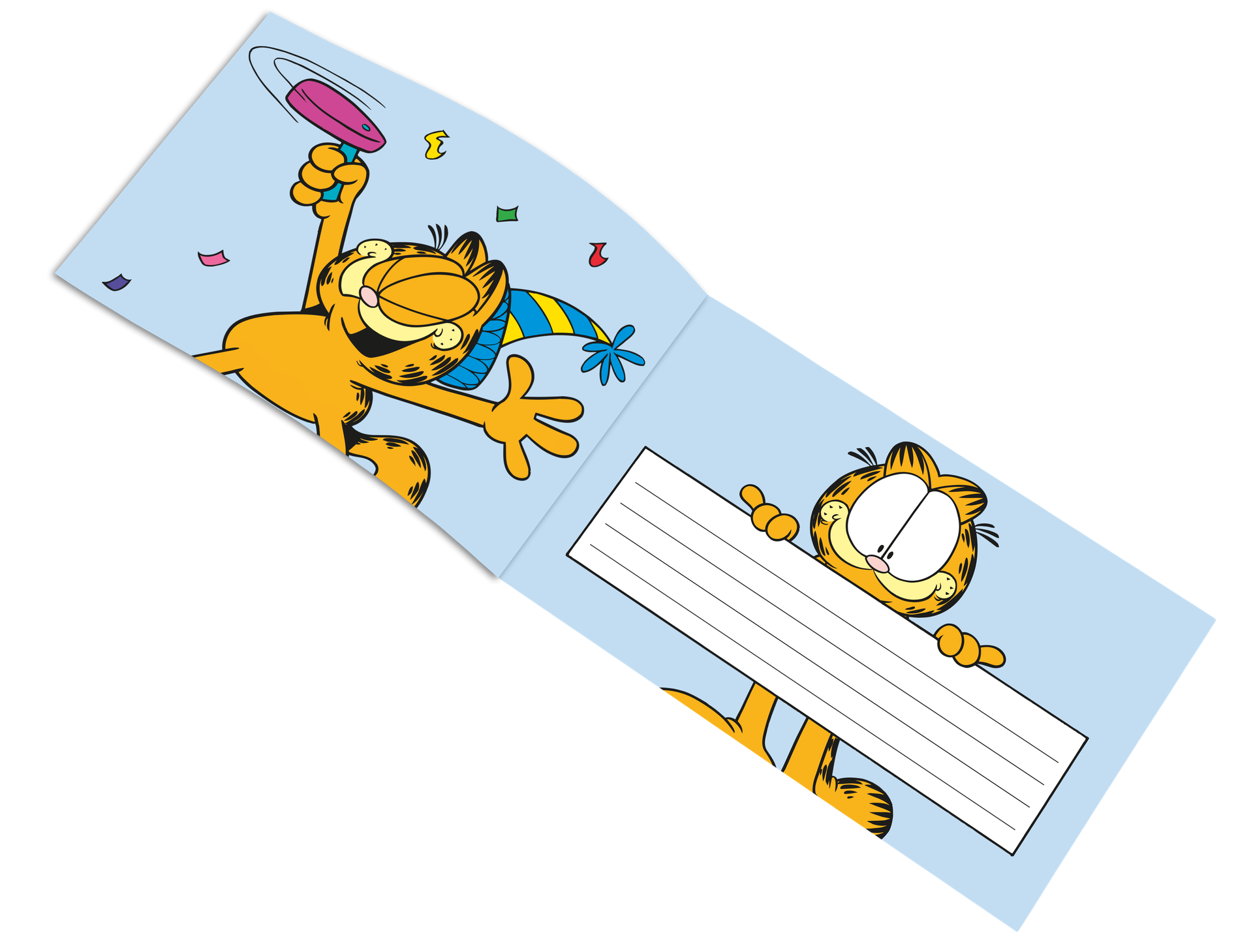 6 invitations Garfield 240 x 80 mm
