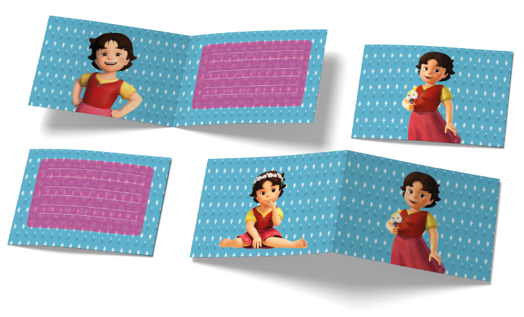 6 invitations Heidi 240 x 80 mm