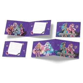 6 inviti Monster High 240 x 80 mm