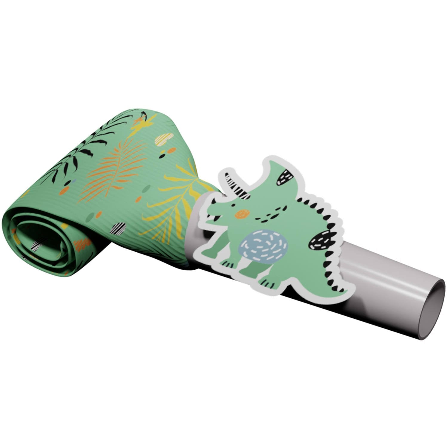 6 sifflets de fête dinosaures