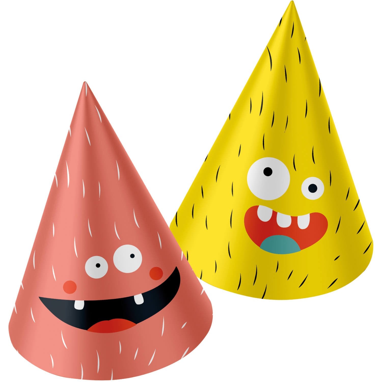 6 chapeaux de monstres en papier