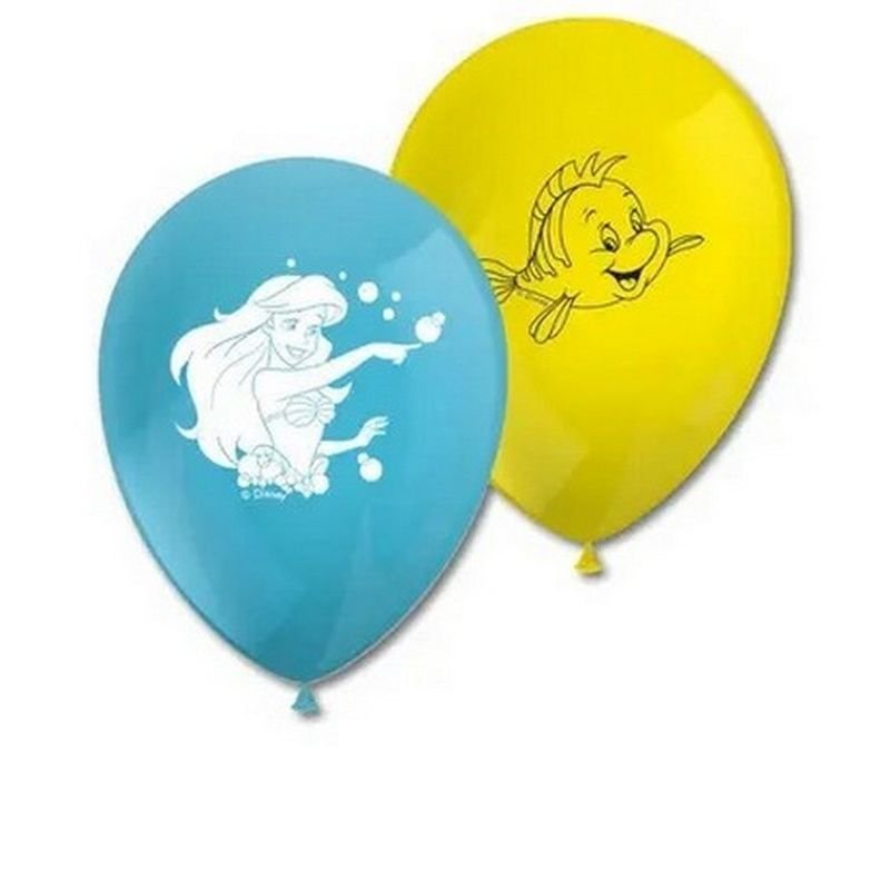 8 ballons en latex La Petite Sirène Ariel