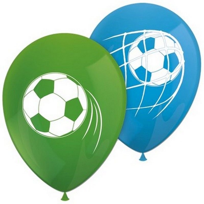 8 ballons en latex pour supporters de football