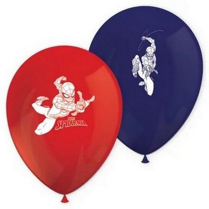 8 ballons en latex Spiderman