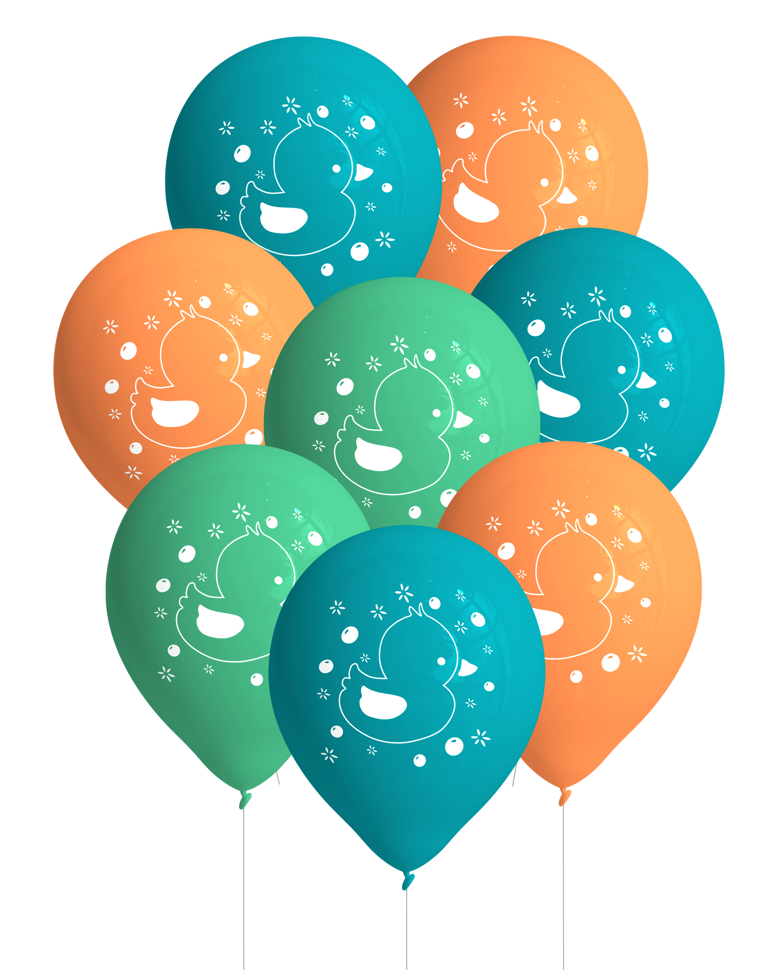 8 BALLONS EN LATEX DE 27 CM POUR BAIN MOUSSE