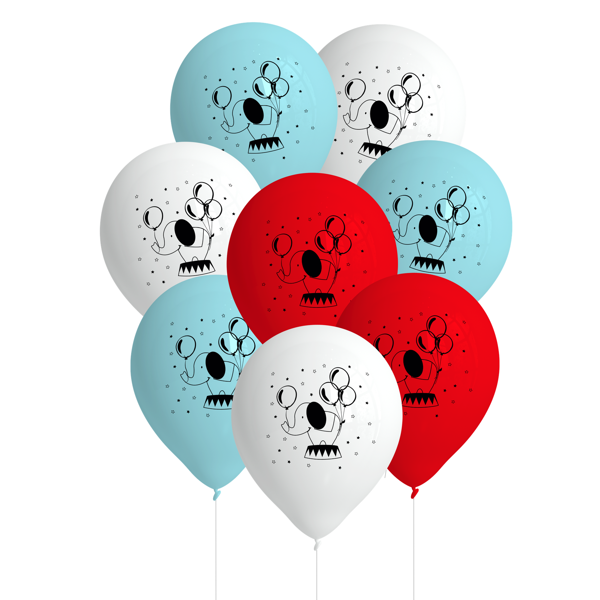 8 ballons en latex de 27 cm pour cirque