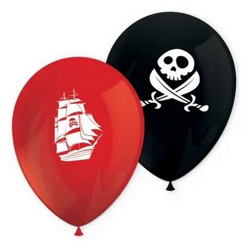 8 ballons en latex pirates des îles