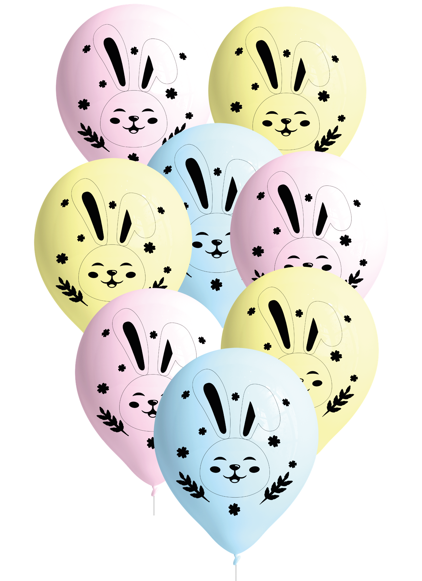 8 ballons lapins de 27 cm