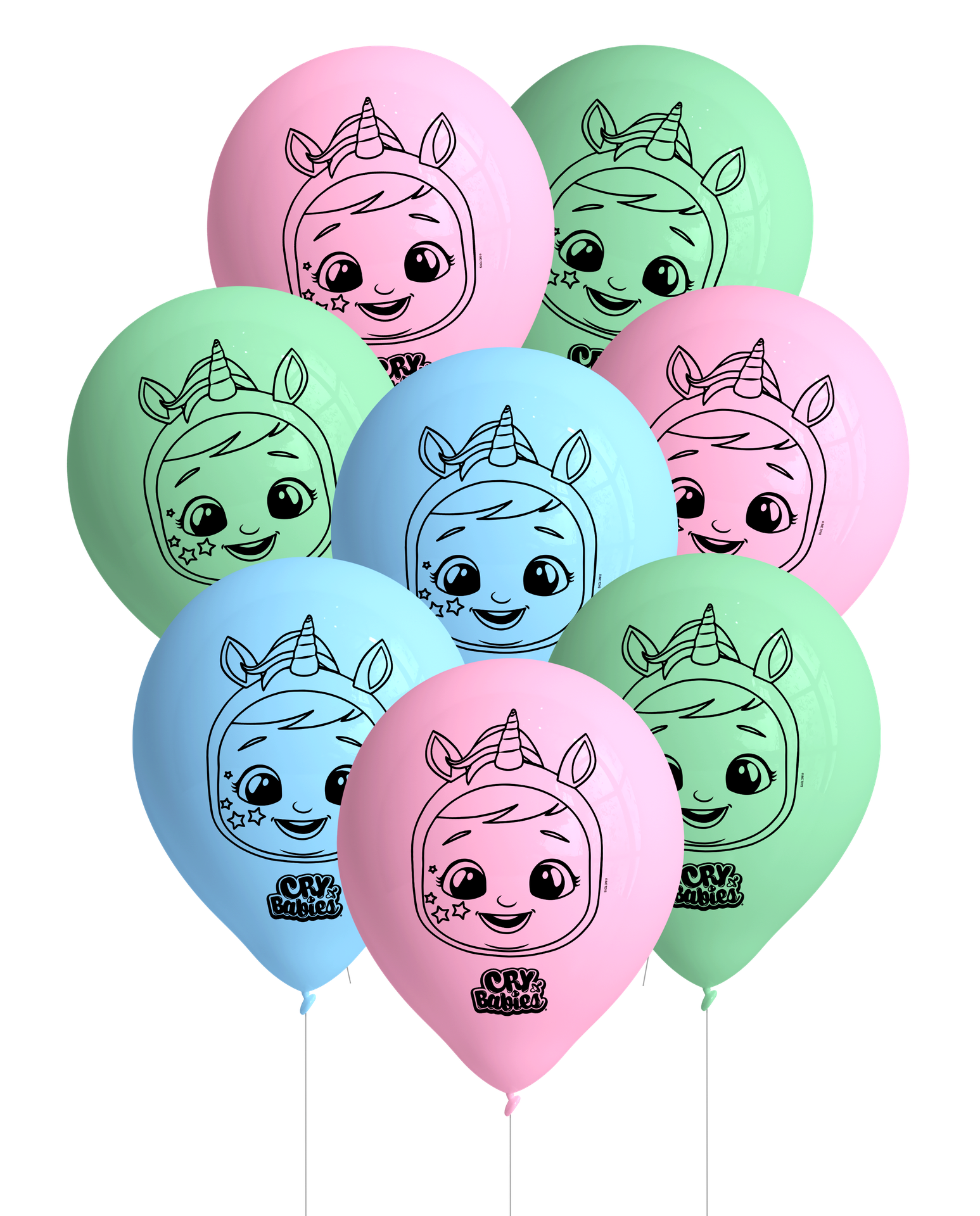 8 ballons Cry Babies