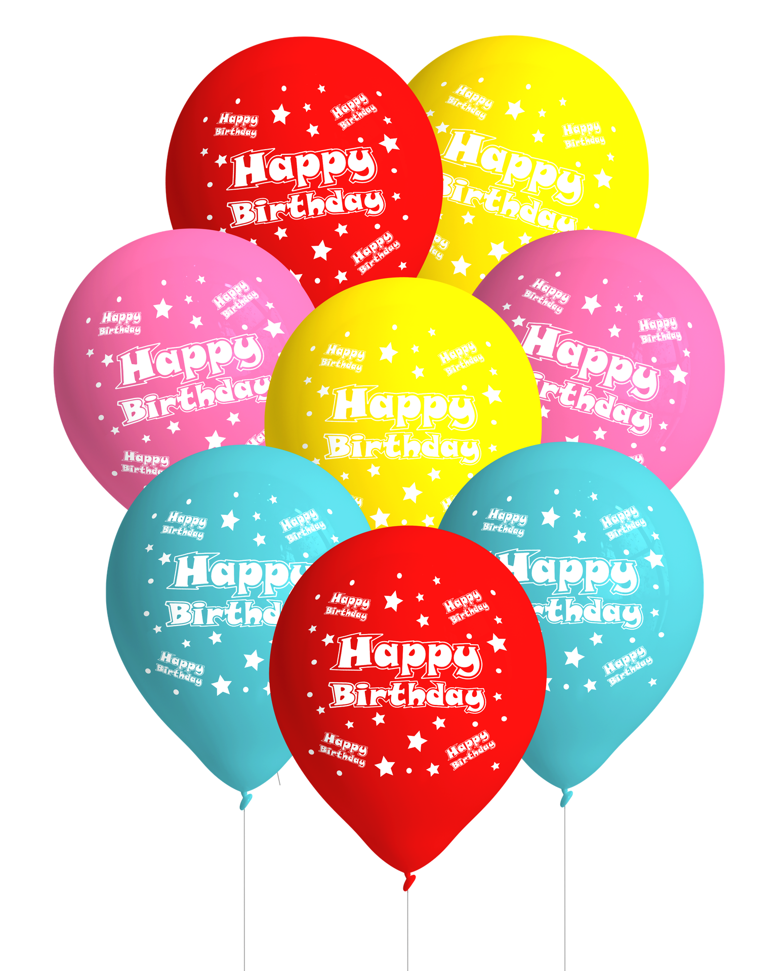 8 ballons en latex « Joyeux anniversaire »