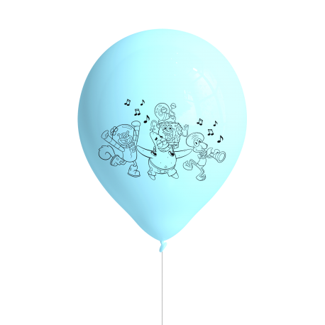 8 ballons en latex Bob l'éponge