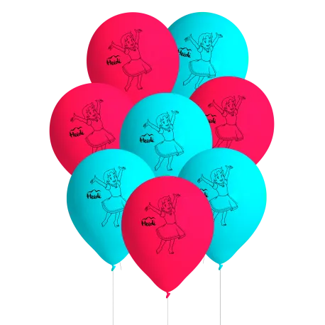 8 Globos Latex Heidi