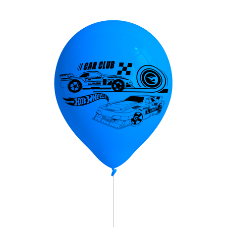 8 ballons en latex Hot Wheels
