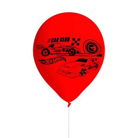 8 ballons en latex Hot Wheels