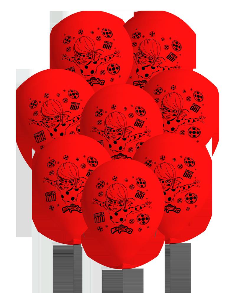 8 ballons en latex coccinelle