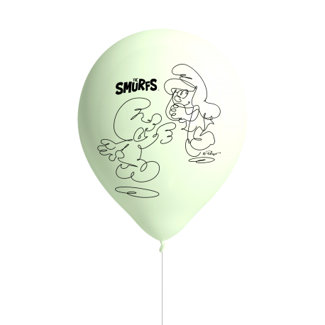 8 ballons en latex Schtroumpfs