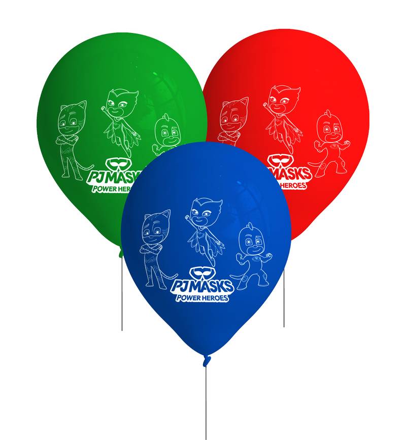 8 palloncini in lattice PJ Masks