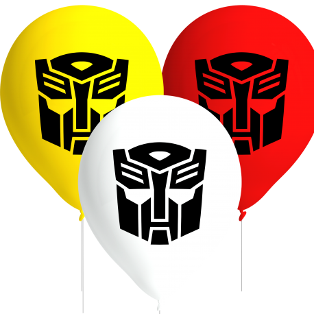 8 ballons en latex Transformers