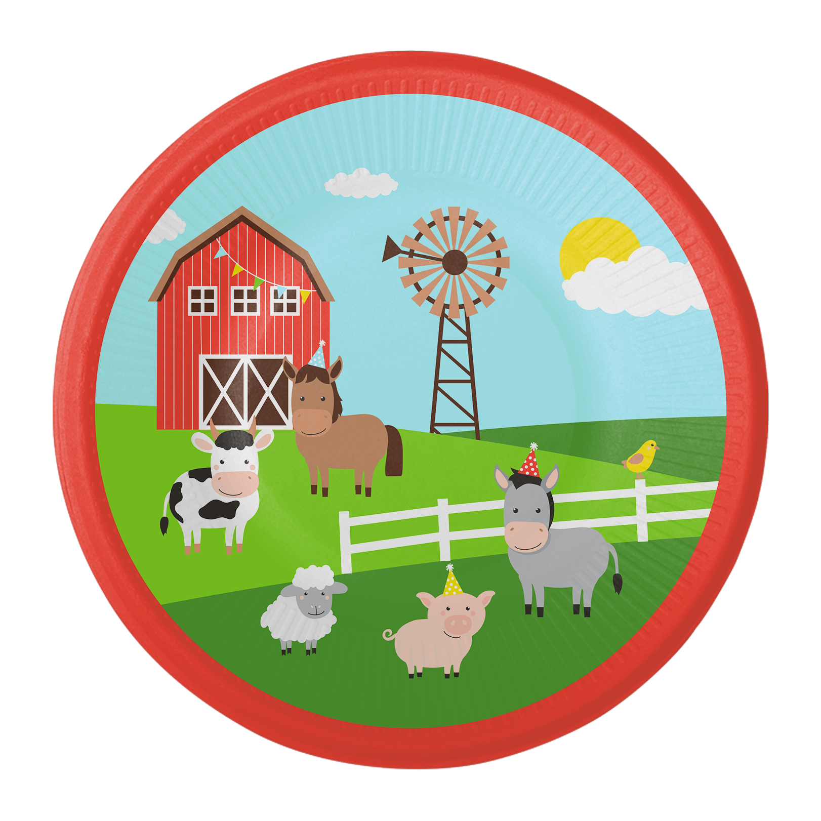 8 ASSIETTES 18 CM ANIMAUX DE LA FERME