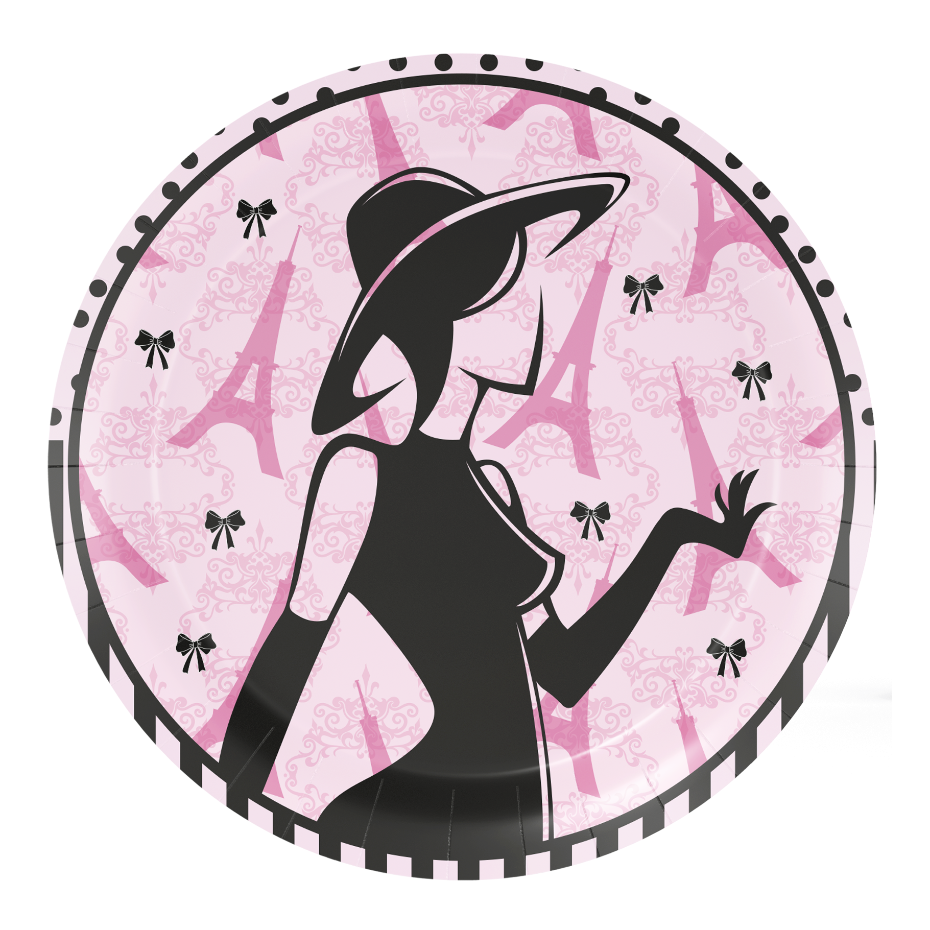 8 ASSIETTES 18 CM FÊTE À PARIS