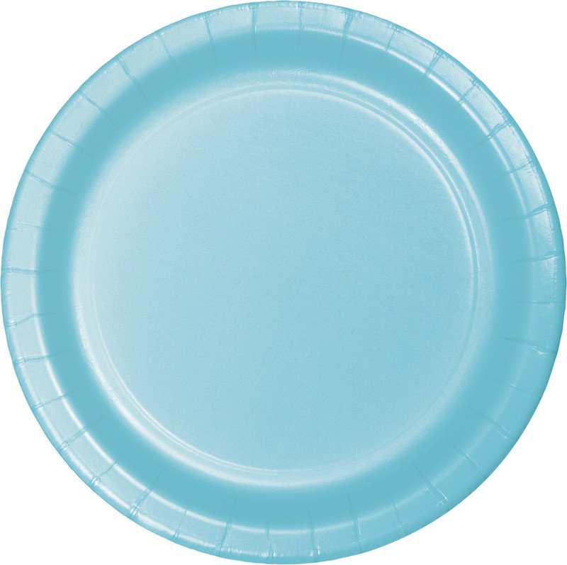 8 ASSIETTES 18 CM BLEU PASTEL