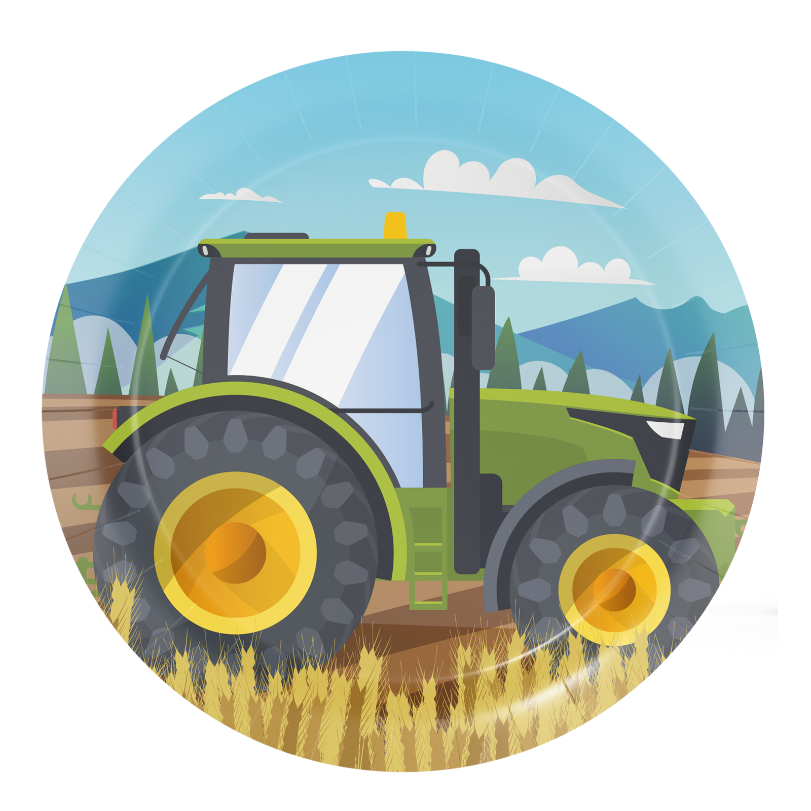 8 PLAQUES 18 CM TEMPS DE TRACTEUR