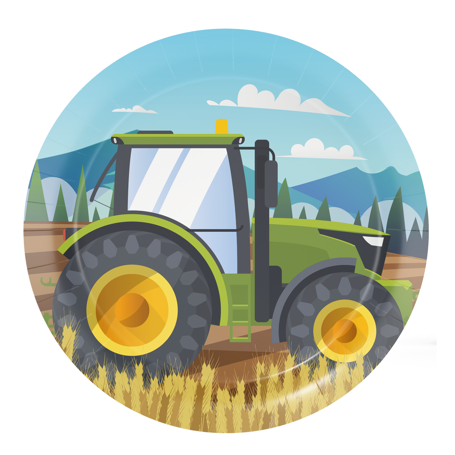 8 PLAQUES 18 CM TEMPS DE TRACTEUR