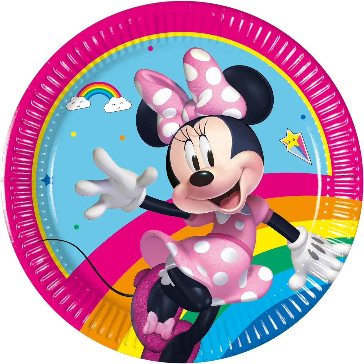 8 20 CM MINNIE RAINBOW PLATES