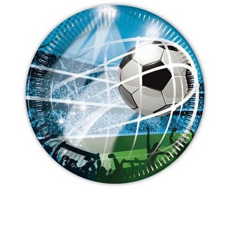 8 PLAQUES 20 CM ÉVENTAILS DE FOOTBALL