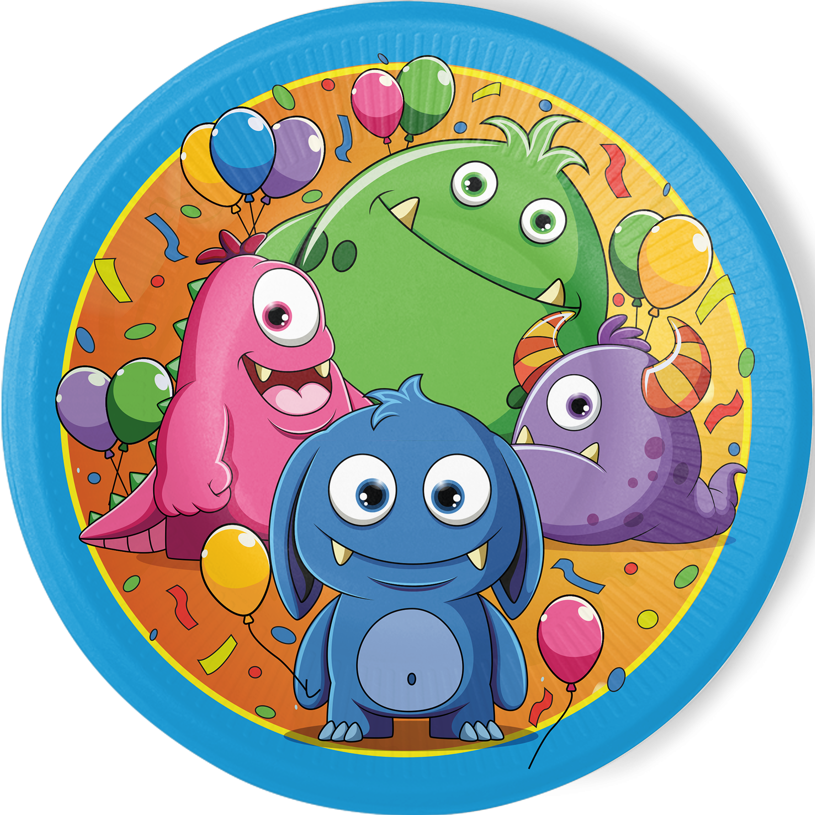 8 ASSIETTES MONSTRES AMUSANTES 23 CM