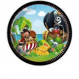 8 PIATTI 23 CM ISOLA PIRATI