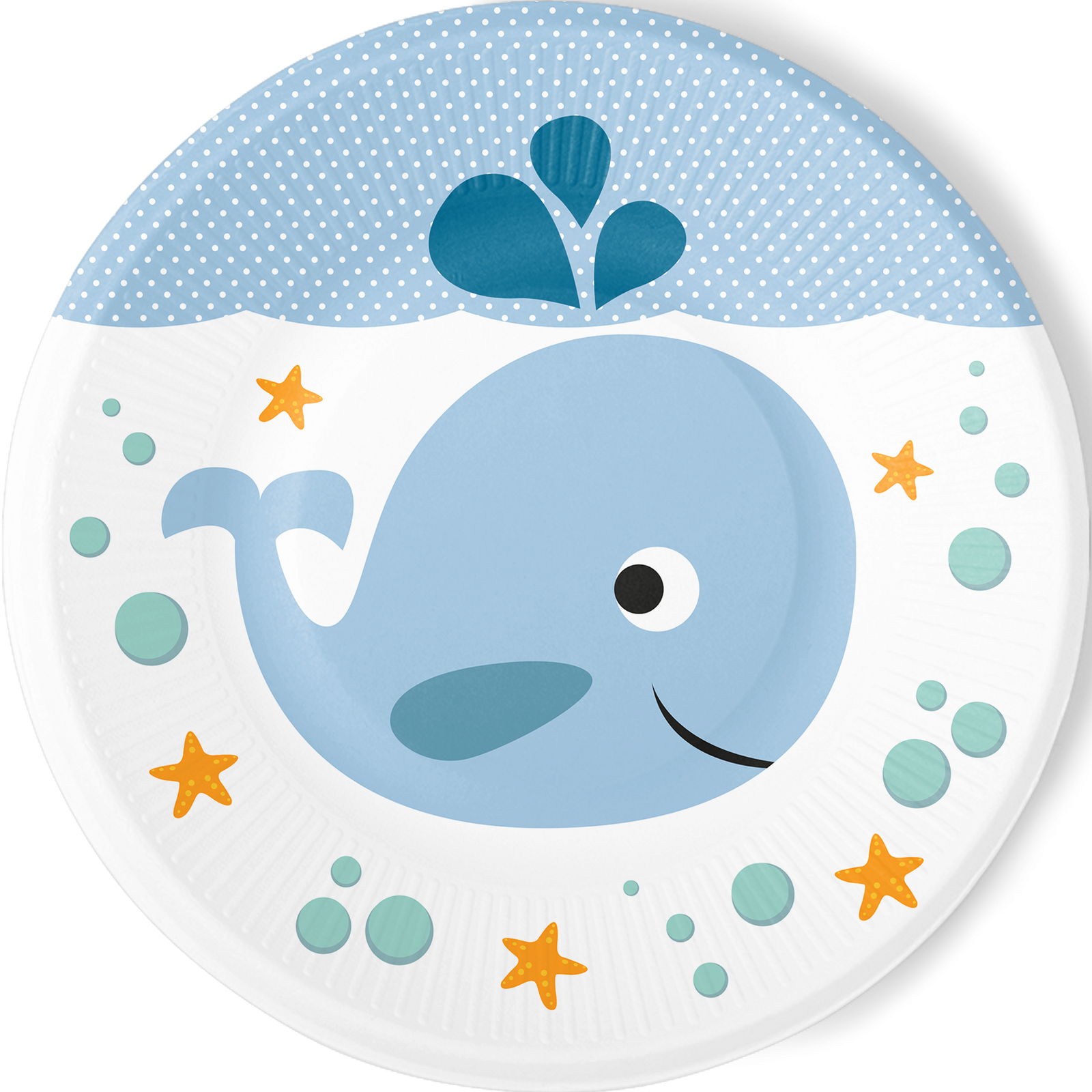 8 petites assiettes baleine 23 cm