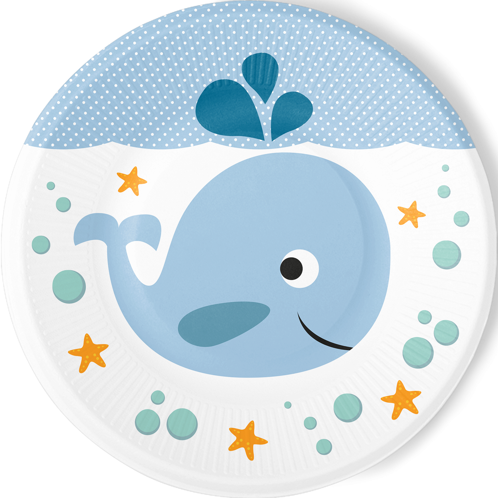 8 petites assiettes baleine 23 cm