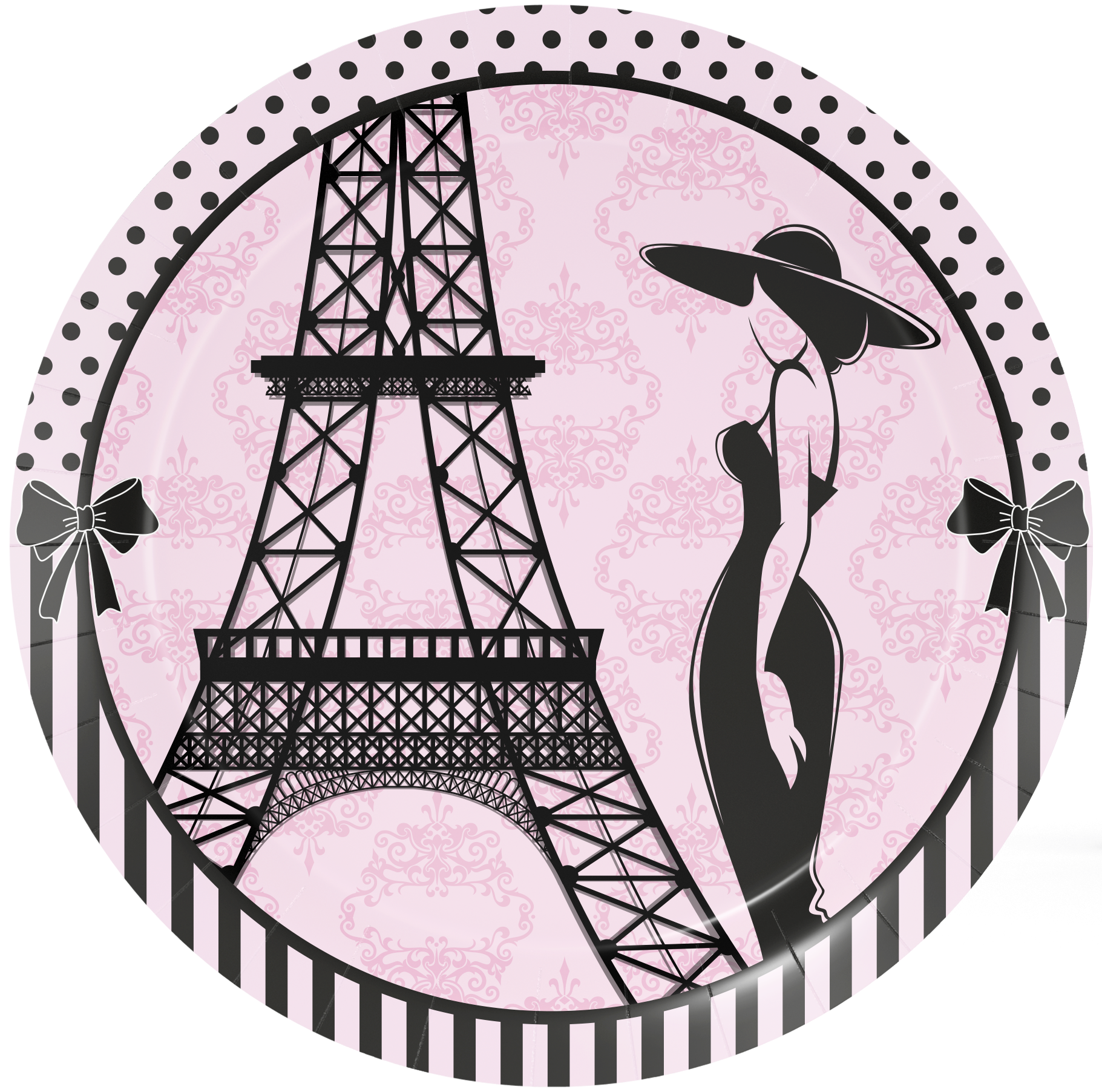 8 ASSIETTES 23 CM FÊTE À PARIS