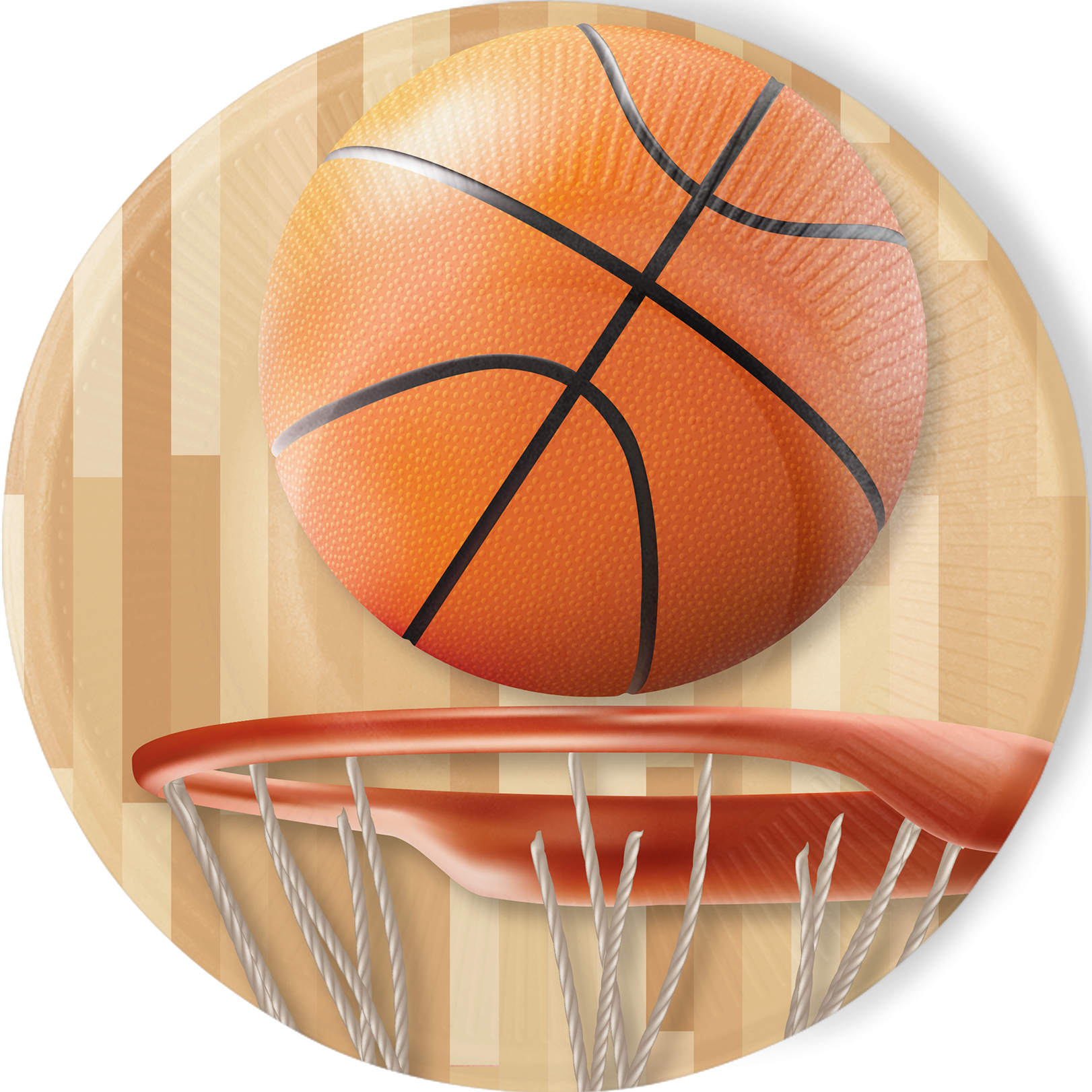 8 PLAQUES 23 CM SPORTS FANATIC BASKETBALL